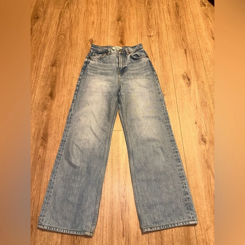 Reformation Light Blue Straight Leg Jeans size 24 - Picture 7 of 14